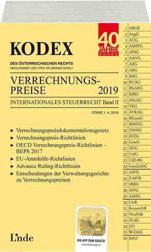 KODEX Verrechnungspreise 2019 von Doralt,  Werner, Macho,  Roland
