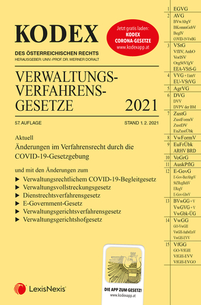 KODEX Verwaltungsverfahrensgesetze (AVG) 2021 von Doralt,  Werner, Lanner,  Christoph