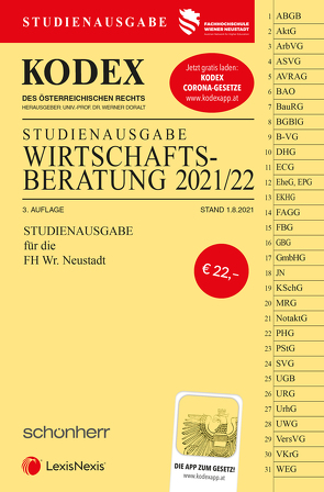KODEX Wirtschaftsberatung 2021 – inkl. App von Doralt,  Werner, Wagner,  Martin