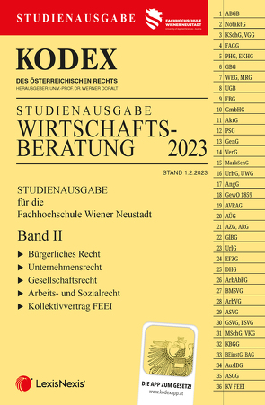 KODEX Wirtschaftsberatung 2023 Band II – inkl. App von Doralt,  Werner, Wagner,  Martin