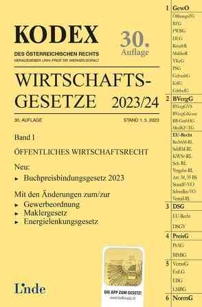 KODEX Wirtschaftsgesetze Band I 2023/24 von Doralt,  Werner, Konetzky,  Georg
