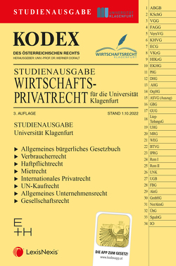 KODEX Wirtschaftsprivatrecht Klagenfurt 2022 – inkl. App von Doralt,  Werner, Riss,  Olaf
