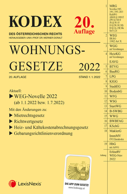 KODEX Wohnungsgesetze 2022 – inkl. App von Doralt,  Werner, Mohr,  Franz