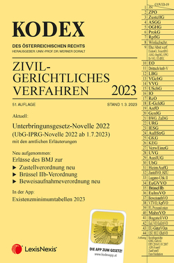 KODEX Zivilgerichtliches Verfahren 2023 – inkl. App von Doralt,  Werner, Stumvoll,  Heinrich