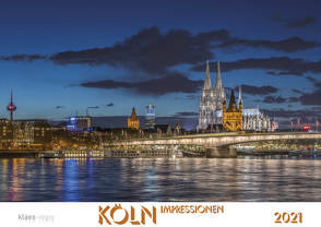 Köln 2021 Bildkalender A2 quer, spiralgebunden von Klaes,  Holger