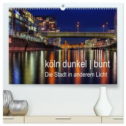 köln dunkel bunt – Die Stadt in anderem Licht! (hochwertiger Premium Wandkalender 2024 DIN A2 quer), Kunstdruck in Hochglanz von Brüggen,  Peter