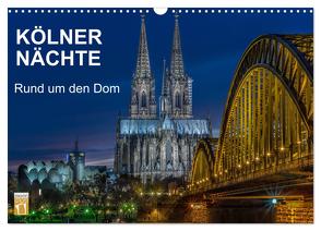 Kölner Nächte. Rund um den Dom. (Wandkalender 2024 DIN A3 quer), CALVENDO Monatskalender von Seethaler,  Thomas