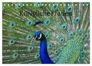 Königliche Pfauen (Tischkalender 2024 DIN A5 quer), CALVENDO Monatskalender von Kattobello,  Kattobello