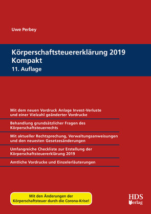 Körperschaftsteuererklärung 2019 Kompakt von Perbey,  Uwe
