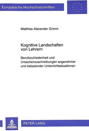 Kognitive Landschaften von Lehrern von Grimm,  Matthias Alexander