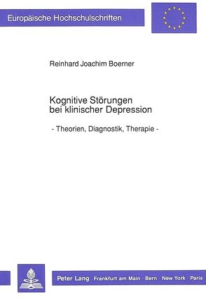 Kognitive Störungen bei klinischer Depression von Boerner,  Reinhard Joachim