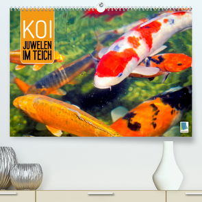 Koi: Juwelen im Teich (Premium, hochwertiger DIN A2 Wandkalender 2022, Kunstdruck in Hochglanz) von CALVENDO