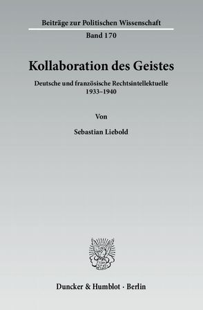 Kollaboration des Geistes. von Liebold,  Sebastian