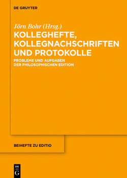 Kolleghefte, Kollegnachschriften und Protokolle von Bohr,  Jörn