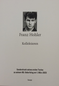 Kollektieren von Hohler,  Franz