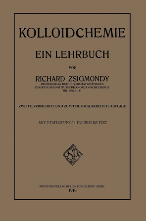 Kolloidchemie von Zsigmondy,  Richard