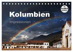 Kolumbien Impressionen (Tischkalender 2024 DIN A5 quer), CALVENDO Monatskalender von boeTtchEr,  U