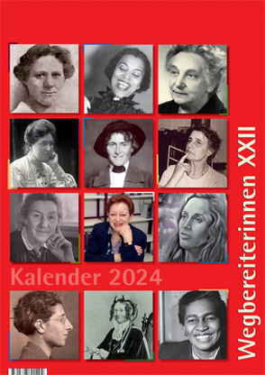 Kombi aus „Kalender 2024 Wegbereiterinnen XXII“ (ISBN 97839459596688) und „Postkartenset Wegbereiterinnen XXII“ (ISBN 9783945959695) von Notz,  Gisela
