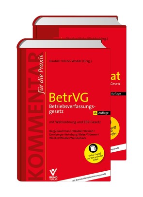 Kombi-Paket BetrVG (18. Auflage) + Arbeitshilfen (5. Auflage) von Däubler,  Wolfgang, Klebe,  Thomas, Wedde,  Peter