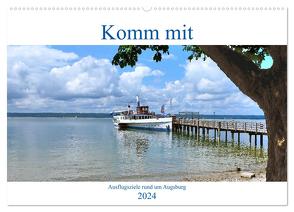 Komm mit Ausflugsziele rund um Augsburg (Wandkalender 2024 DIN A2 quer), CALVENDO Monatskalender von Lutzenberger,  Monika
