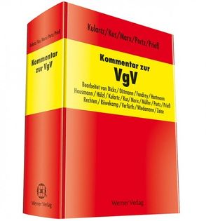 Kommentar zur VgV von Kulartz,  Hans-Peter, Kus,  Alexander, Marx,  Friedhelm, Portz,  Norber, Prieß,  Hans-Joachim