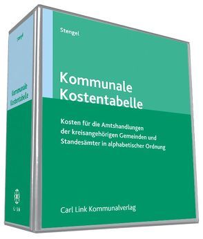 Kommunale Kostentabelle von Fritsch,  Gerhard, Schindler,  Georg, Stengel,  Thomas