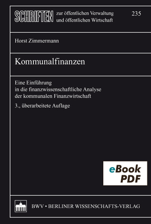 Kommunalfinanzen von Zimmermann,  Horst