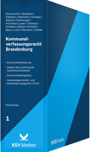 Kommunalverfassungsrecht Brandenburg von Baum,  Christoph, Becker,  Ulrich, Benedens,  Niels P, Dombert,  Matthias, Erdmann,  Christian, Liese,  Dietmar, Lück,  Dominik, Nitsche,  Barbara, Nobbe,  Thomas, Obermann,  Holger, Pencereci,  Turgut, Prochnow,  Monika, Scheiper,  Brigitte, Schmidt,  Thorsten I, Schönmeier,  Hagen, Schumacher,  Paul, Tomerius,  Stephan