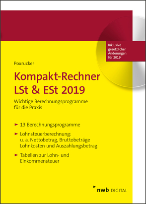 Kompakt-Rechner LSt & ESt 2019 von Poxrucker,  Andreas, Poxrucker,  Harald