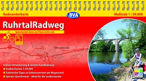 Kompakt-Spiralo BVA RuhrtalRadweg Von der Quelle bis zur Mündung Radwanderkarte 1:50.000