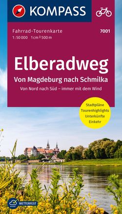 KOMPASS Fahrrad-Tourenkarte Elberadweg – von Magdeburg nach Schmilka 1:50.000