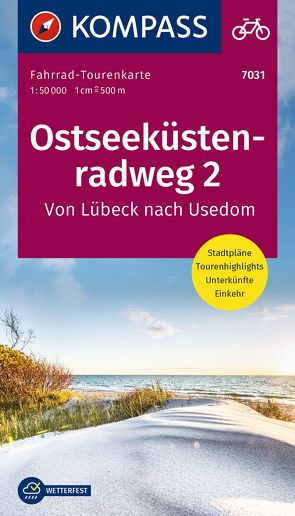 KOMPASS Fahrrad-Tourenkarte Ostseeküstenradweg 2 1:50.000