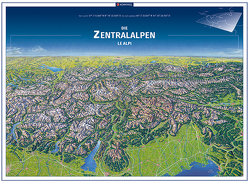 KOMPASS Panorama Die Zentralalpen, Le Alpi, Poster von KOMPASS-Karten GmbH