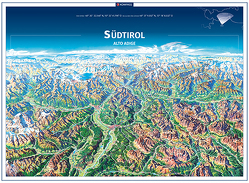KOMPASS Panorama Südtirol, Alto Adige, Poster von KOMPASS-Karten GmbH