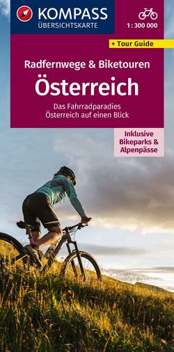 KOMPASS Radfernwegekarte & Biketouren Österreich – Übersichtskarte 1:300.000 von KOMPASS-Karten GmbH