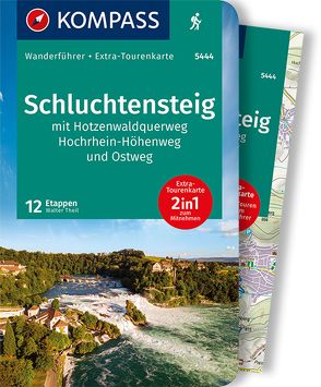 KOMPASS Wanderführer Schluchtensteig, mit Hotzenwaldquerweg, Hochrhein-Höhenweg und Ostweg, 12 Tagesetappen von Theil,  Walter