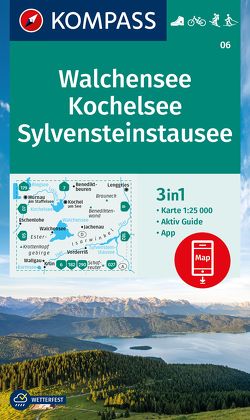 KOMPASS Wanderkarte 06 Walchensee, Kochelsee, Sylvensteinstausee 1:25.000 von KOMPASS-Karten GmbH