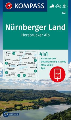 KOMPASS Wanderkarte 172 Nürnberger Land, Hersbrucker Alb 1:50.000