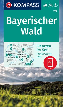 KOMPASS Wanderkarten-Set 198 Bayerischer Wald (3 Karten) 1:50.000 von KOMPASS-Karten GmbH