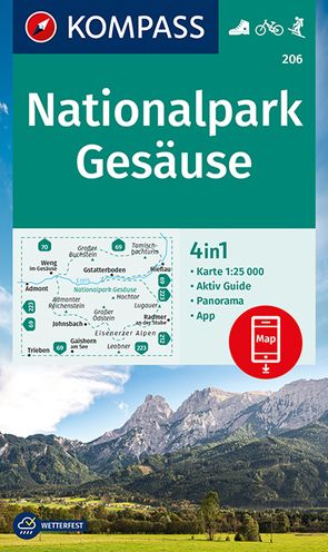 KOMPASS Wanderkarte 206 Nationalpark Gesäuse 1:25.000 von KOMPASS-Karten GmbH