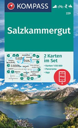 KOMPASS Wanderkarten-Set 229 Salzkammergut (2 Karten) 1:50.000 von KOMPASS-Karten GmbH