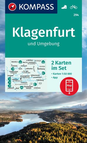 KOMPASS Wanderkarten-Set 294 Klagenfurt und Umgebung (2 Karten) 1:50.000 von KOMPASS-Karten GmbH