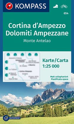 KOMPASS Wanderkarte 654 Cortina d’Ampezzo, Dolomiti Ampezzane, Monte Antelao 1:25.000
