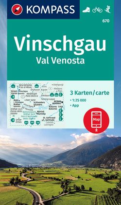 KOMPASS Wanderkarten-Set 670 Vinschgau, Val Venosta (3 Karten) 1:25.000 von KOMPASS-Karten GmbH