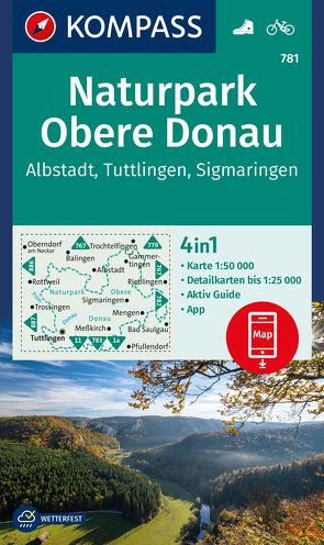 KOMPASS Wanderkarte 781 Naturpark Obere Donau – Albstadt – Tuttlingen – Sigmaringen 1:50.000