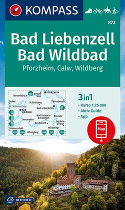 KOMPASS Wanderkarte 873 Bad Liebenzell, Bad Wildbad 1:25.000 von KOMPASS-Karten GmbH