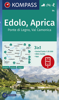 KOMPASS Wanderkarte Edolo, Aprica, Ponte di Legno, Val Camonica von KOMPASS-Karten GmbH