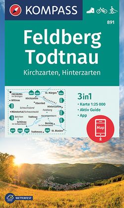 KOMPASS Wanderkarte 891 Feldberg, Todtnau, Kirchzarten, Hinterzarten 1:25.000 von KOMPASS-Karten GmbH