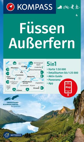 KOMPASS Wanderkarte 4 Füssen, Außerfern 1:50.000 von KOMPASS-Karten GmbH