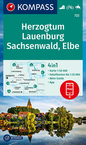 KOMPASS Wanderkarte Herzogtum Lauenburg, Sachsenwald, Elbe von KOMPASS-Karten GmbH